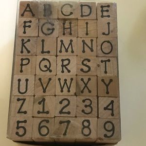 Dot Alphabet 35 indexed wood mounts